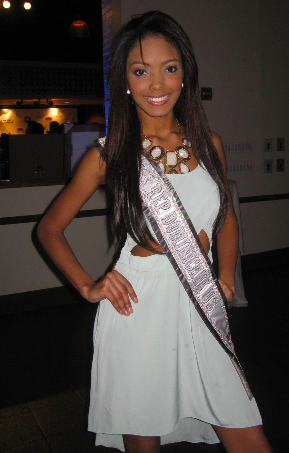 Ms. Dominican Republic US Chantel Martinez flashes that winning smile for The Ravi Report